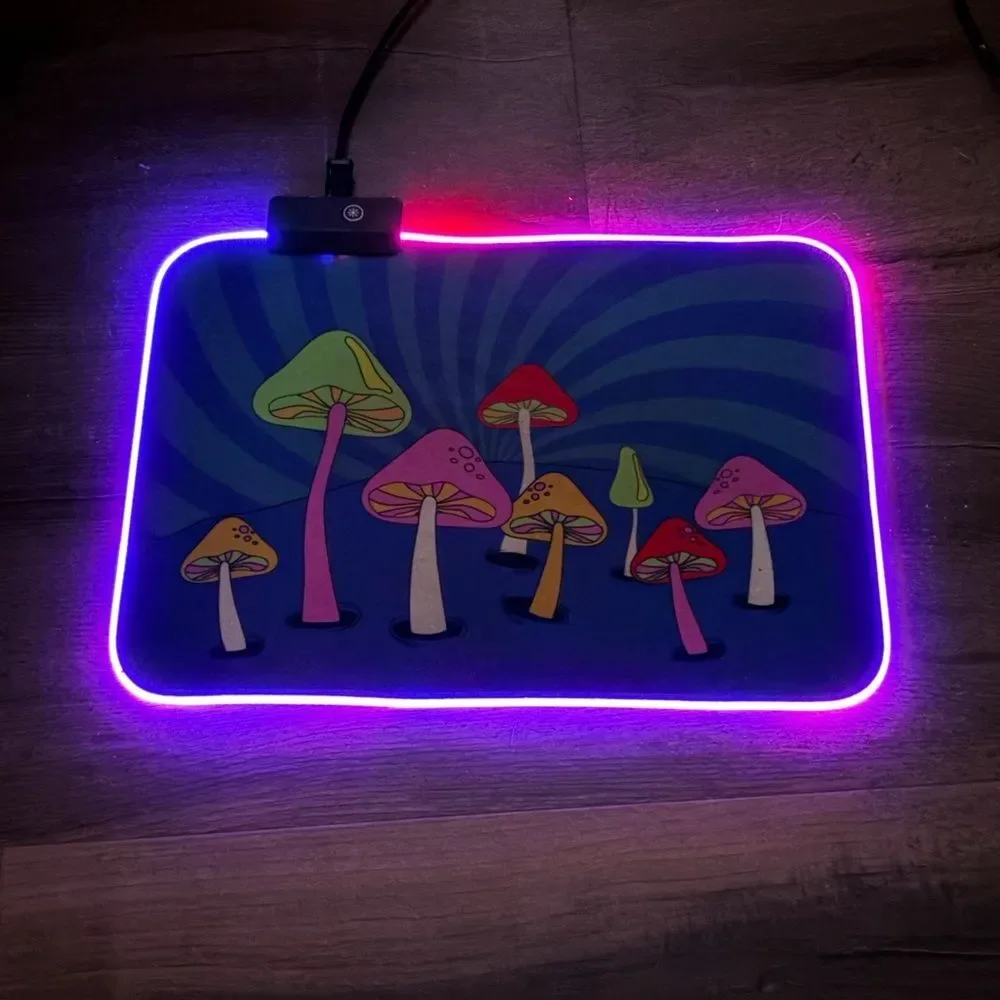 Colorful Mushroom Design Mouse Pad